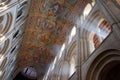 Painted ceiling with sunbeams