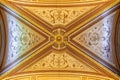 Painted ceilings in corridors and on the wall in the vatican city in rome, italy. Royalty Free Stock Photo