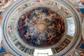 Painted ceilings in corridors and on the wall in the vatican city in rome, italy. Royalty Free Stock Photo