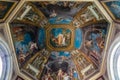 Painted ceilings in corridors and on the wall in the vatican city in rome Royalty Free Stock Photo