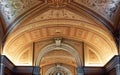 Painted ceilings in corridors and on the wall in the vatican city in rome, italy. Royalty Free Stock Photo