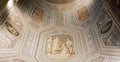 Painted ceilings in corridors and on the wall in the vatican city in rome, italy. Royalty Free Stock Photo