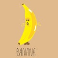 Painted cheerful banana