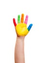 A painted children hand