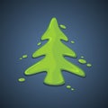 Painted Christmas tree