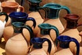 Painted Clay Jugs Royalty Free Stock Photo