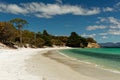 Painted Cliffs, Maria Island, Tasmania, national reservation, Australia Royalty Free Stock Photo