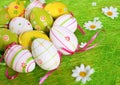 Painted Colorful Easter Eggs