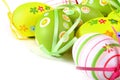 Painted Colorful Easter Eggs