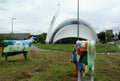 Painted cows in the meadow near Maassluis