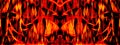 Painted demon very dark abstract banner