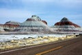 Painted desert mountains