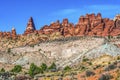 Painted Desert Red Fiery Furnace Arches National Park Moab Utah Royalty Free Stock Photo