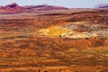 Painted Desert Yellow Grass Lands Orange Sandstone Red Fiery Fur Royalty Free Stock Photo