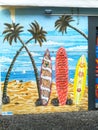 Painted door city of in Funchal on Madeira Island,