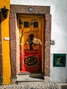 Painted door city of in Funchal on Madeira Island,