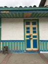 Painted doorway in Salento Colombia