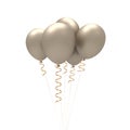 Golden Balloons bundle .Happy birthday vector illustration .Celebration background