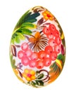 Painted easter egg isolated on white Royalty Free Stock Photo