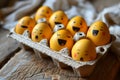 Painted Easter eggs in a cardboard with happy facial comic expressions singing a song.