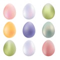 Painted eggs easter vector art colorful spring Royalty Free Stock Photo