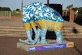 Painted Elephant sculpture.