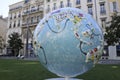 Painted Energie Propre globe in Marseille, Provence-Alpes-Cote d`Azur, Franc Royalty Free Stock Photo