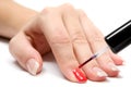 Painted Fingernails Royalty Free Stock Photo