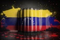 on painted flag Venezuelan concept energy Venezuela fuel Oil