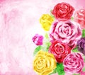 Painted flower background
