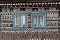 Painted folk house, UNESCO village Cicmany in Slovakia Royalty Free Stock Photo