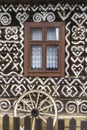 Painted folk house, UNESCO village Cicmany in Slovakia Royalty Free Stock Photo