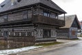 Painted folk house, UNESCO village Cicmany in Slovakia Royalty Free Stock Photo