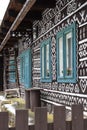 Painted folk house, UNESCO village Cicmany in Slovakia Royalty Free Stock Photo