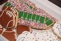 Painted Frosted Cookies Football Super Bowl Party