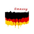 Painted Germany flag, Germany flag paint drips. Stock vector illustration isolated on white background Royalty Free Stock Photo