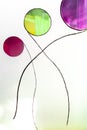 Painted glass. Handmade work ideal for abstract backgrounds. Royalty Free Stock Photo