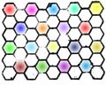 Painted with gradients of different colors texture of an old stone hexagonal tile with damage and rough grains Royalty Free Stock Photo