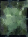 Messy green abstract handpainted background with scratches and large brush strokes