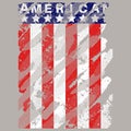 Painted Grungy American Flag