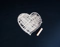 Painted heart in chalk Royalty Free Stock Photo