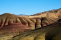 Painted Hills with Blue Sky Royalty Free Stock Photo