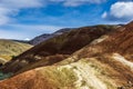 Painted Hills. Volcanic landform in Central Oregon, John Day Fossil Beds National Monument, Mitchell, USA Royalty Free Stock Photo