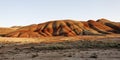 Painted hills in a high desert landscape