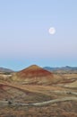 Painted Hills at moonset