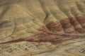 Painted Hills of Oregon, detail of sedimentary layers