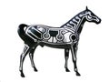 Painted horse sculpture Royalty Free Stock Photo