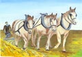 Painted Horses Royalty Free Stock Photo