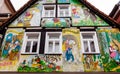 Painted house with scenes from the Grimm fairy tales in Steinau an der StraÃÅ¸e, Germany