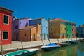 Painted houses and boats Royalty Free Stock Photo